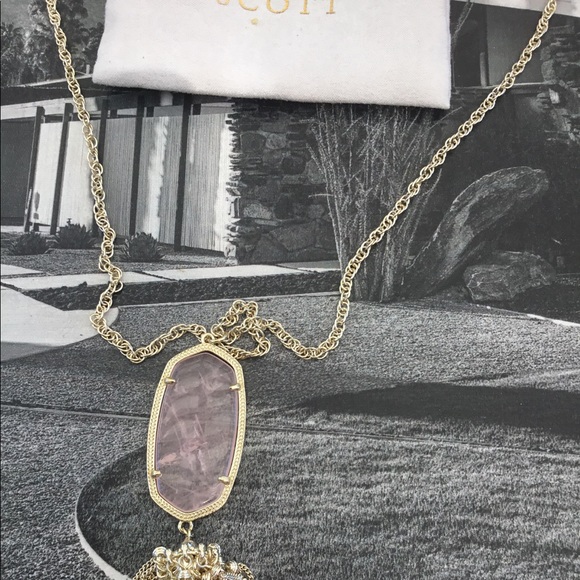 🆕WT KENDRA SCOTT ROSE QtZ RAYNE GOLD NECKlACE🔮 - Picture 3 of 4